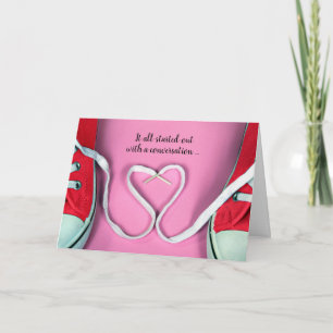Carte Anniversaire Shoestrary Coeur et Basket