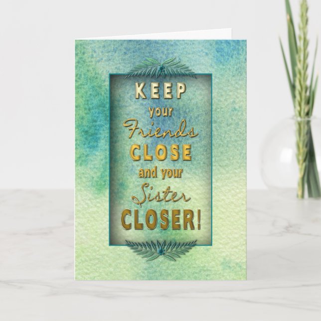 Carte Anniversaire - Soeur - Heureux que vous soyez dans (Devant)