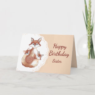 Carte Anniversaire Soeur Humour Fun Foxy Mama Fun Fox Cu