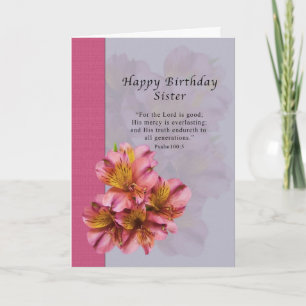 Carte Anniversaire, soeur, religieuse, fleurs