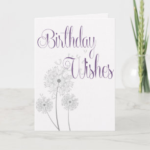 Carte Anniversaire Souhaits Dandelion