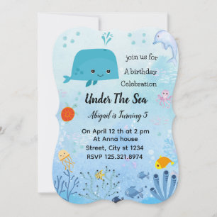 Carte anniversaire sous la mer