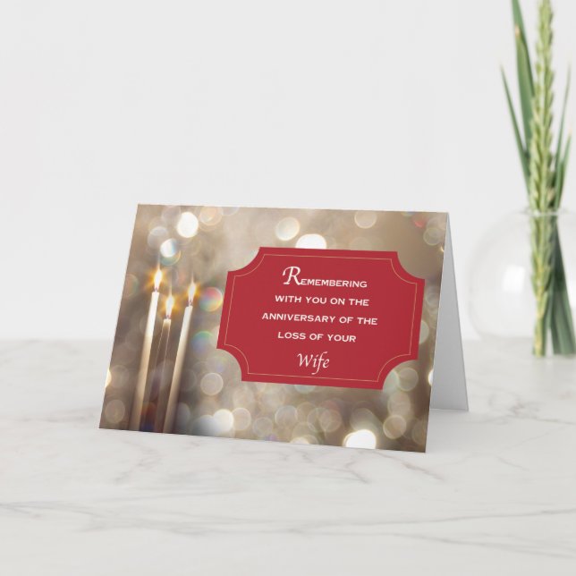 Carte Anniversaire Souvenir de la bougie de Noël de la f (Devant)