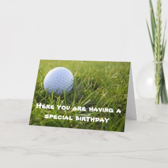CARTE **ANNIVERSAIRE SPÉCIAL** POUR UN "GOLFER SPÉCIAL" (Devant)