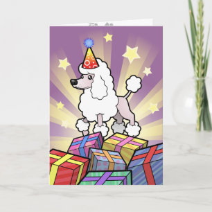 Carte Anniversaire Standard/Miniature/Poodle de jouet (m
