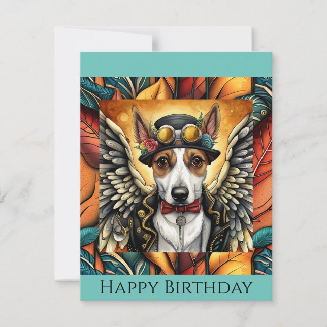 Carte anniversaire steampunk chien carte d'anniver (Devant)
