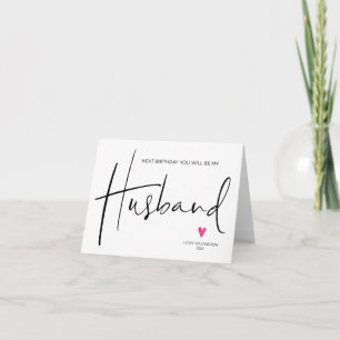 Carte Anniversaire suivant Vous serez mon mari cadeau Fi