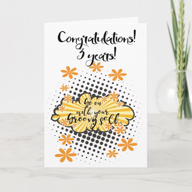 Carte anniversaire super 3 ans propre 12 pas (Devant)