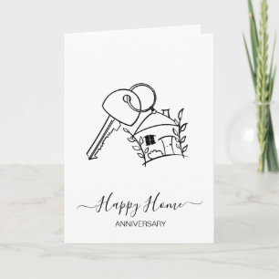 Carte Anniversaire sur votre nouvelle maison agent immob