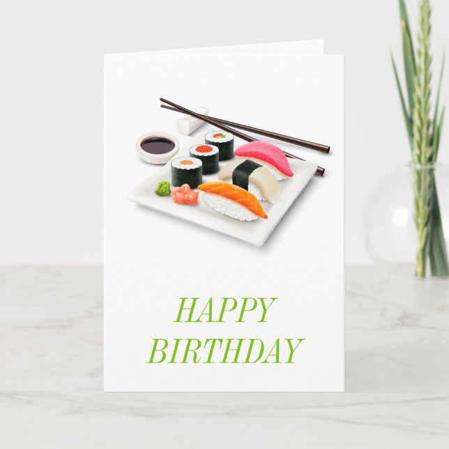 Carte Anniversaire sushi (Devant)