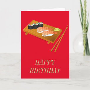 Carte Anniversaire sushi
