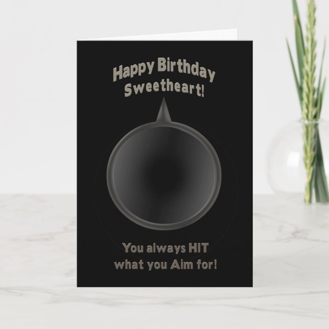CARTE ANNIVERSAIRE - SWEETHEART - ARME - AIM (Devant)