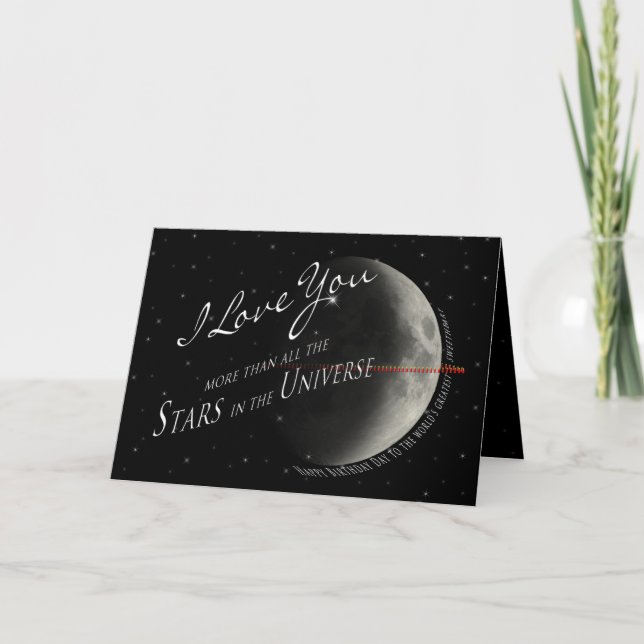 Carte Anniversaire - SWEETHEART- ÉTOILES/UNIVERS (Devant)