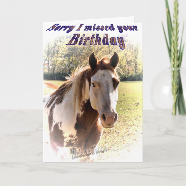 Carte Anniversaire tardif-la personnaliser (Devant)