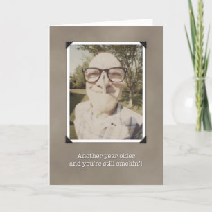 Carte Anniversaire Toujours Fumer' Funny Retro Card