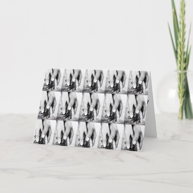 CARTE ANNIVERSAIRE/TOUS LES JOURS-VOTRE MAIN DANS LA MIE (Devant)