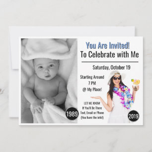 Carte Anniversaire tropical Année de naissance et dates 