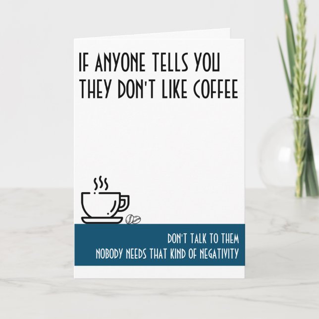 Carte Anniversaire Turquoise standard de Coffee Lover (Devant)