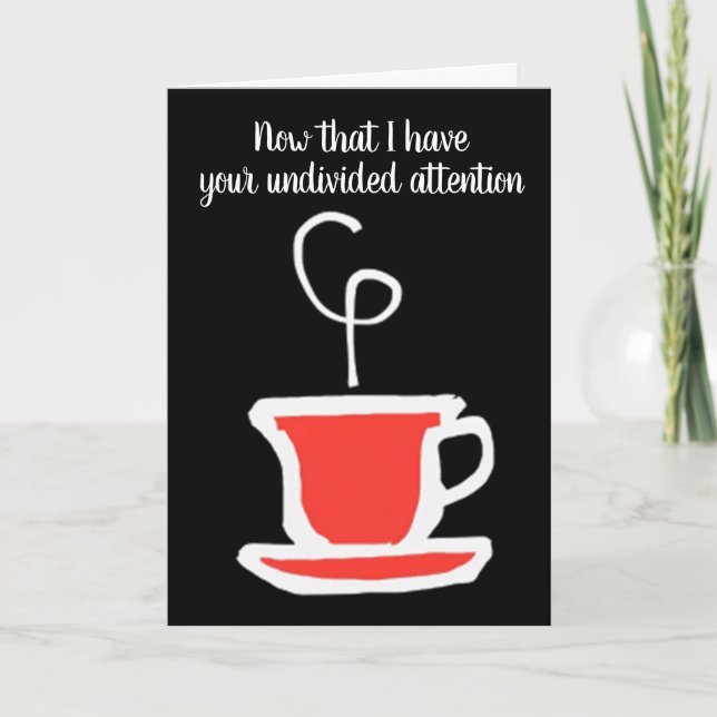 Carte **ANNIVERSAIRE ULTIME DE L'AMOUREUX DU CAFÉ** 40e  (Devant)