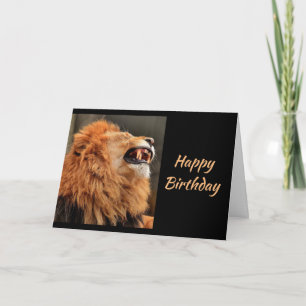 Carte Anniversaire Vieille perte de mémoire rire Lion