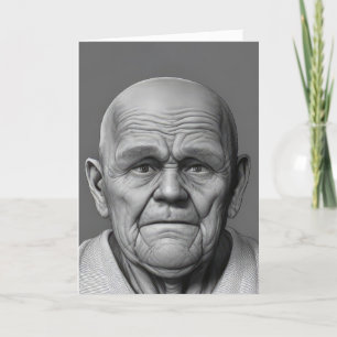 Carte Anniversaire Vieux Visage