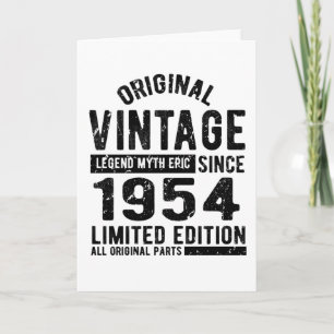 Carte Anniversaire Vintage 1954