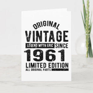 Carte Anniversaire Vintage 1961