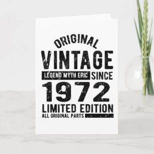 Carte Anniversaire Vintage 1972
