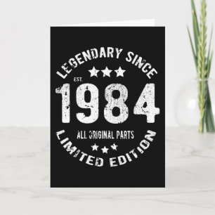 Carte Anniversaire Vintage 1984
