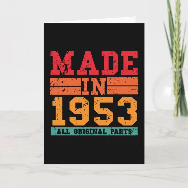 Carte Anniversaire Vintage de 1953 (Devant)