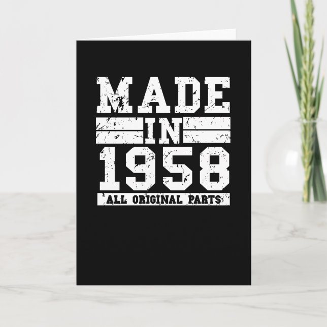 Carte Anniversaire Vintage de 1958 (Devant)