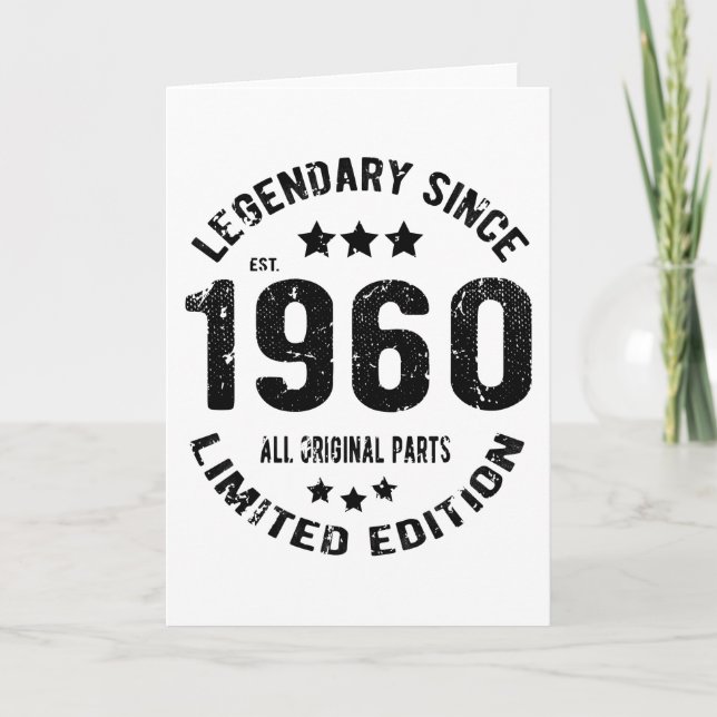 Carte Anniversaire Vintage de 1960 (Devant)