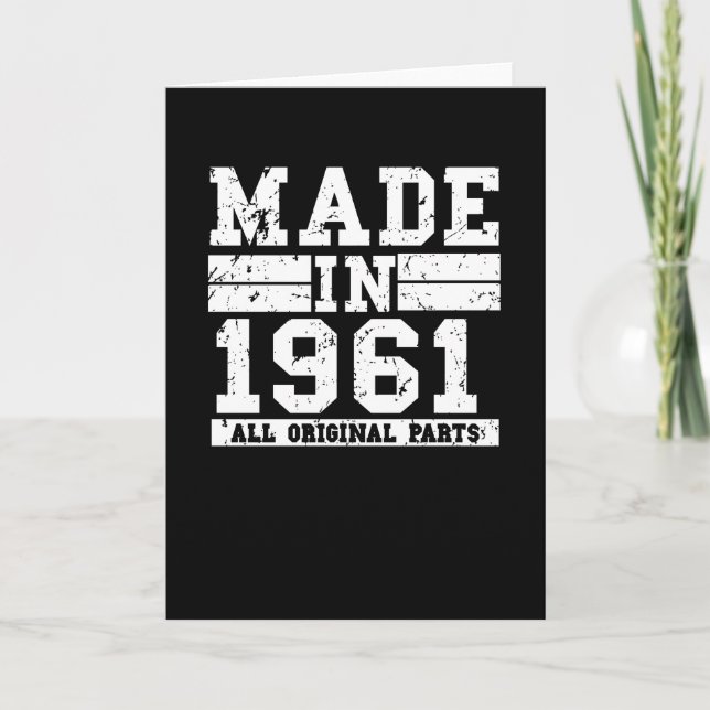 Carte Anniversaire Vintage de 1961 (Devant)