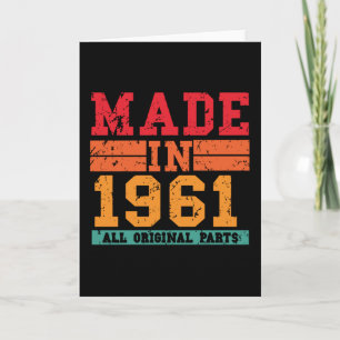 Carte Anniversaire Vintage de 1961
