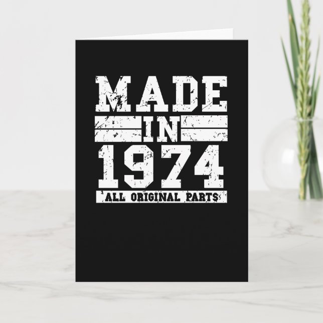 Carte Anniversaire Vintage de 1974 (Devant)