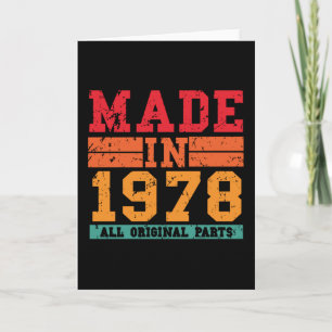 Carte Anniversaire Vintage de 1978