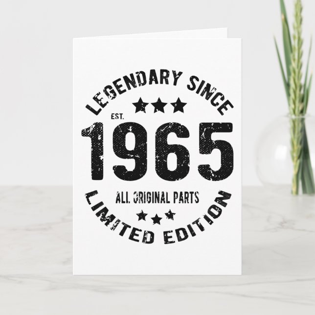 Carte Anniversaire Vintage en 1965 (Devant)