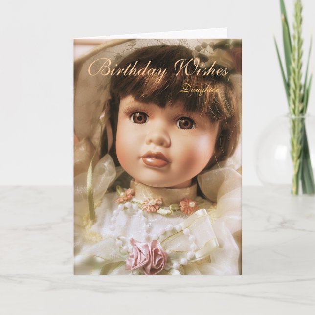 Carte Anniversaire Voeux Fille (Devant)