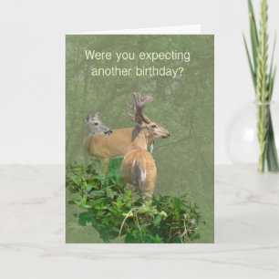 Carte Anniversaire Whitetail Deer Buck & Doe