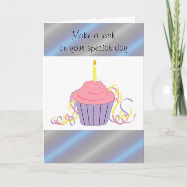 Carte Anniversaire Wings Cupcake (Devant)