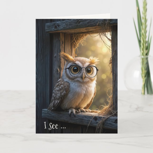 Carte Anniversaire Wise Old Owl (Devant)