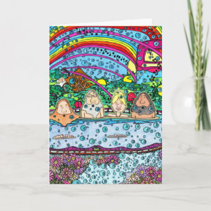 Carte anniversaires uniques merci amitié voyage art