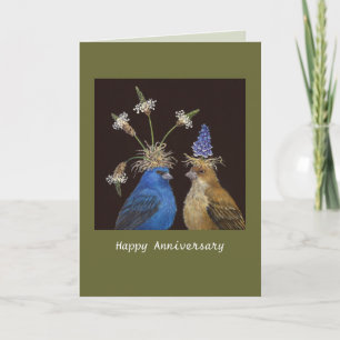 Carte Anniversary card with indigo