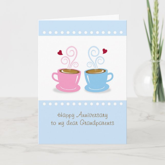 Carte Anniversary Grandparents, Whole Latte Love Card (Devant)