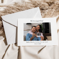 Annonce de bébé par photo d'échographie neutre en