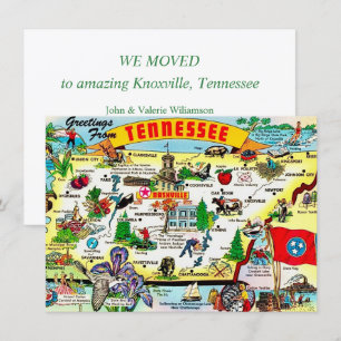 Carte Annonce de changement d'adresse dans le Tennessee