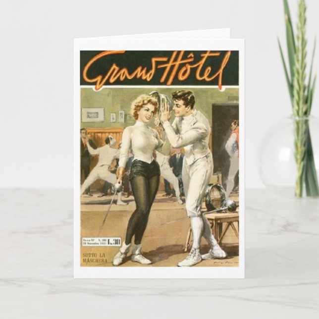 Carte Annonce de clôture italienne d'hôtel grand ! (Devant)