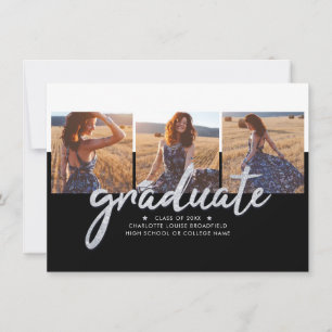 Carte Annonce de collage de photos de remise de diplômes
