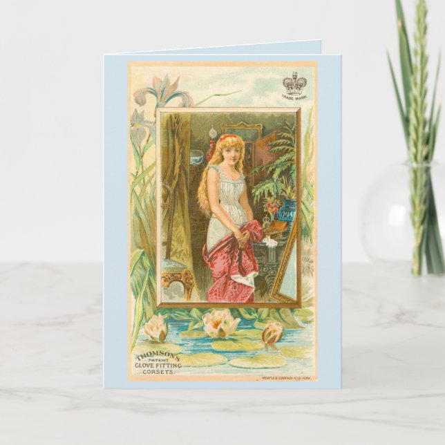 Carte Annonce de corset victorien (Devant)