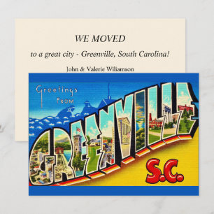 Carte Annonce de déménagement de Greenville SC